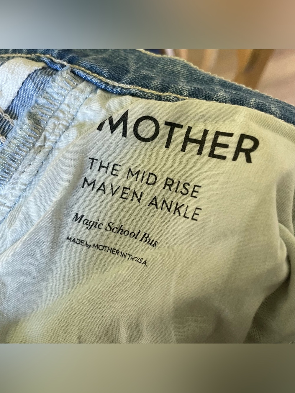MOTHER The Maven Ankle Mid-Rise Straight Wide Leg Jeans $228 - Picture 7 of 8
